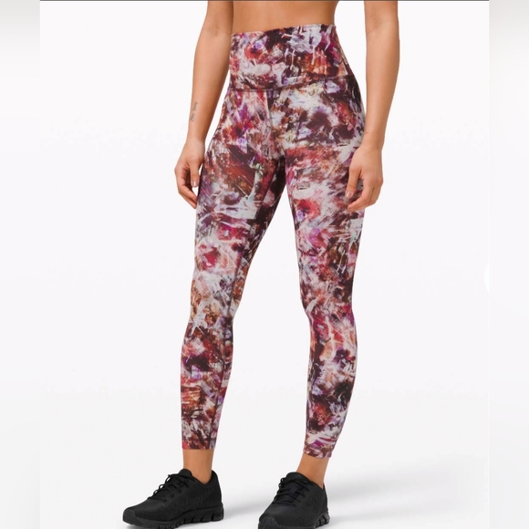 Lululemon Women's Wunder Train HighRise Tights 25" Urbantricity Multi Size 2 EUC - Picture 3 of 14